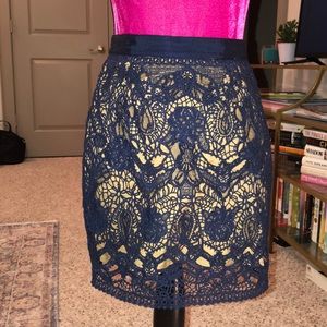 Club Monaco lace overlay skirt